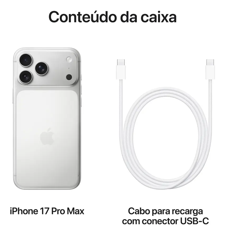 iPhone 17 Pro Max 256GB - Prateado - Distribuidor Autorizado